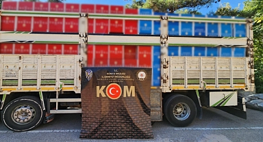 Durdurulan kamyondan 7,5 milyon adet makaron ele geçirildi