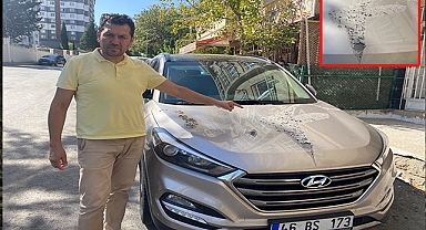 Gazetecinin aracına asitli saldırı