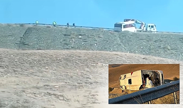 Göçmenleri taşıyan midibüs takla attı: Çok sayıda ölü ve yaralı var