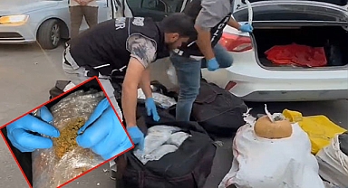 Hastane bahçesinde uyuşturucu yakalandı