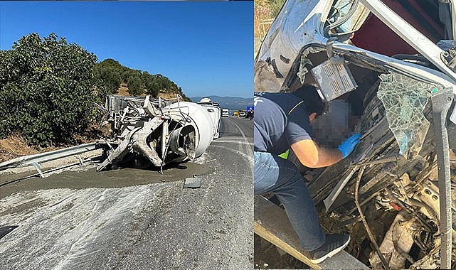 İki beton mikseri kafa kafaya çarpıştı: Ölü ve yaralı var