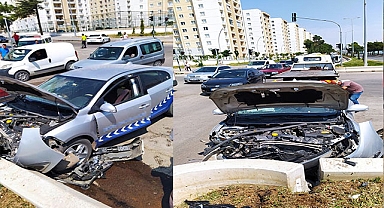 İki otomobil çarpıştı: 2 yaralı