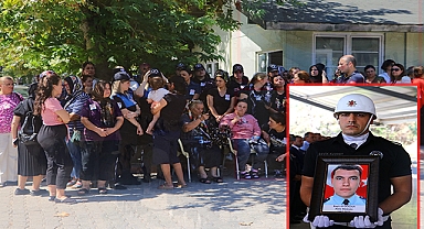 Kalp krizinden ölen polis, son yolculuğuna uğurlandı