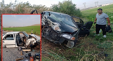 Kontrolden çıkan otomobil karşı şeritteki araca çarptı: 1 ölü, 8 yaralı