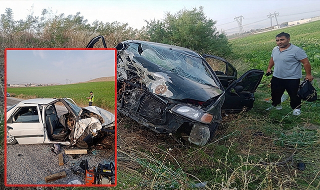 Kontrolden çıkan otomobil karşı şeritteki araca çarptı: 1 ölü, 8 yaralı
