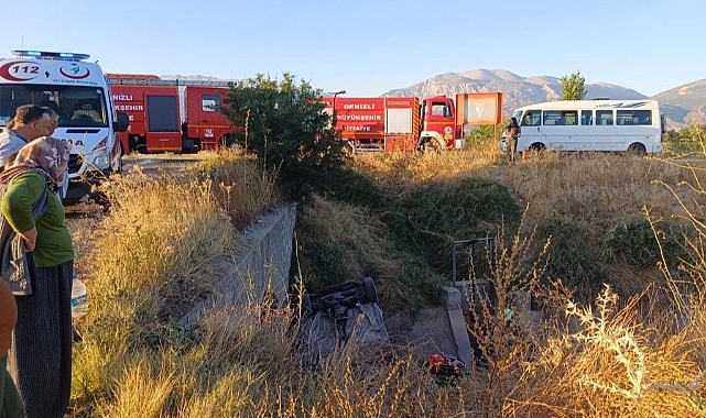 Kontrolden çıkan otomobil su kanalına uçtu: 3 yaralı