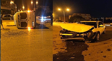 Minibüs ile otomobil çarpıştı: 1 yaralı