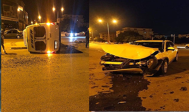 Minibüs ile otomobil çarpıştı: 1 yaralı