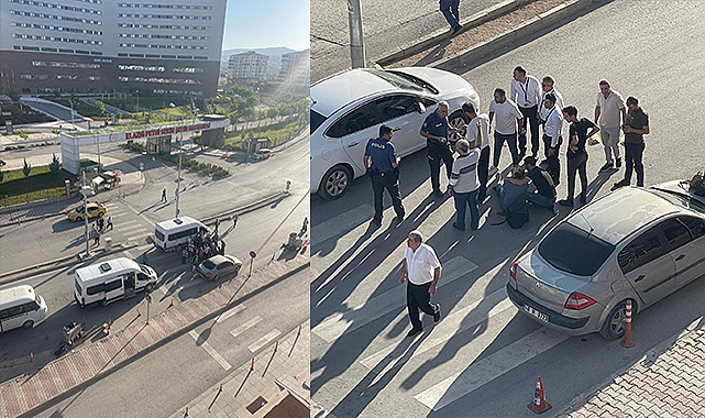 Minibüsün çarptığı kadın yaralandı