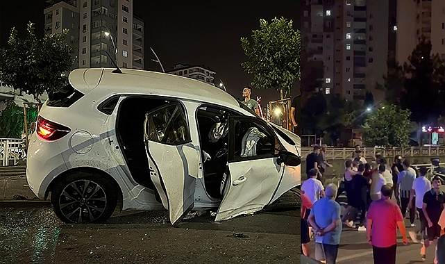 Otomobil direğe çarpıp kaldırıma çıktı: Yaralılar var