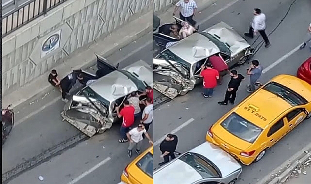 Zincirleme trafik kazası: 2'si çocuk 3 yaralı