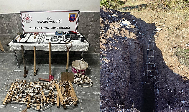 Kaçak kazı yapan 5 şüpheli suçüstü yakalandı