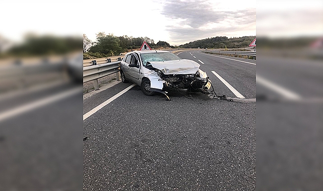 Kontrolden çıkan otomobil kaza yaptı: 2 yaralı