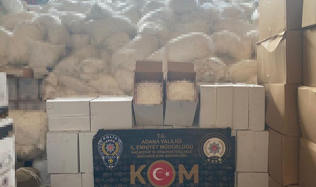Milyonlarca gümrük kaçağı makaron ele geçirildi