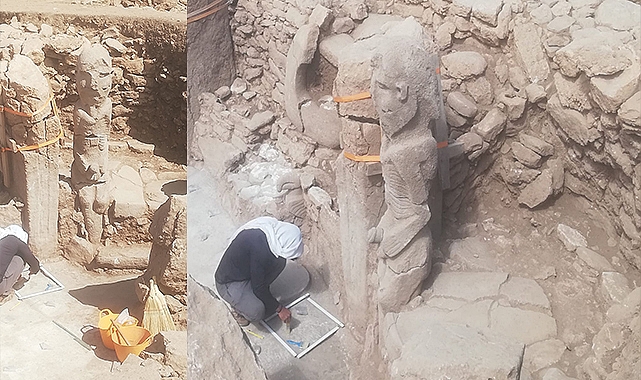 Şanlıurfa'da insan heykeli bulundu