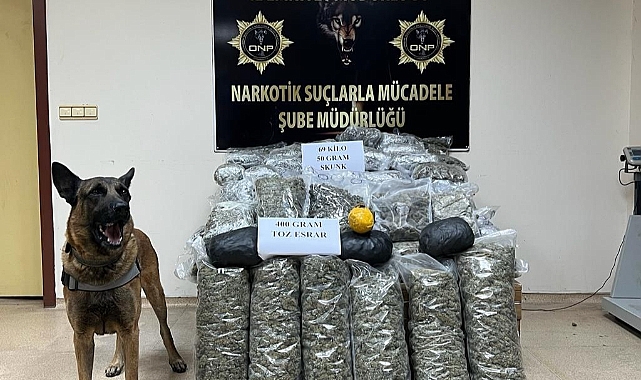 Durdurulan minibüste 69 kilo uyuşturucu madde ele geçirildi
