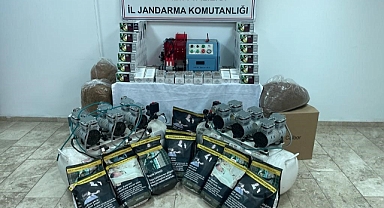Kaçak sigara imalatına jandarma baskını