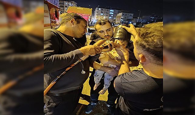 Kafasını kovaya sıkıştıran çocuğun yardımına itfaiye yetişti
