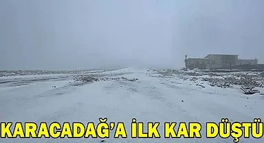 Karacadağ kayak merkezine yılın ilk karı düştü