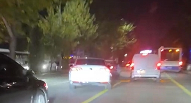 Makas atan sürücü kameraya yansıdı