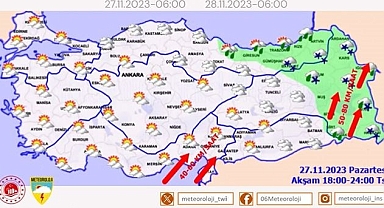 Meteoroloji'den vatandaşlara kuvvetli yağış ve rüzgar uyarısı