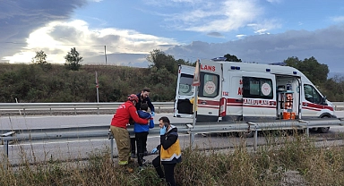 Otomobil refüje uçtu: 3 yaralı