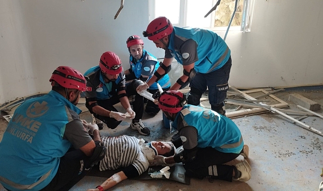 Şanlıurfa’da gerçeği aratmayan deprem tatbikatı