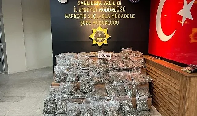 Şanlıurfa merkezde yaklaşık 50 kilogram uyuşturucu yakalandı