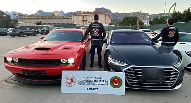 Gümrük muhafaza ekipleri 187 milyon liralık kaçak lüks araçlara el koydu