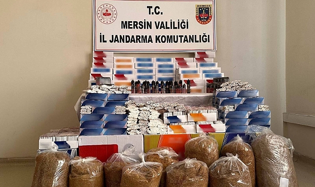 Mersin'de 325 litre sahte içki ile kaçak makaron ele geçirildi