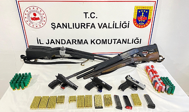 Şanlıurfa'da çok sayıda silah ve mühimmat ele geçirildi: 5 gözaltı