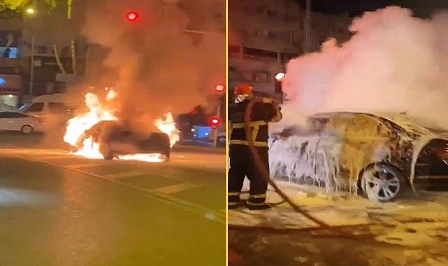 Şanlıurfa'da gece saatlerinde otomobil alev topuna döndü