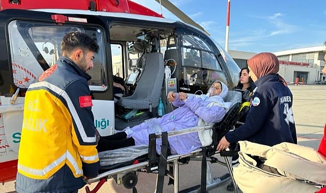 Şırnak'taki hasta ambulans helikopterle Şanlıurfa'ya sevk edildi