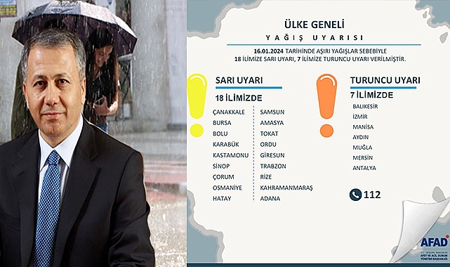 Bakan Yerlikaya, 25 ili sel ve su baskınına karşı uyardı! İşte o iller...