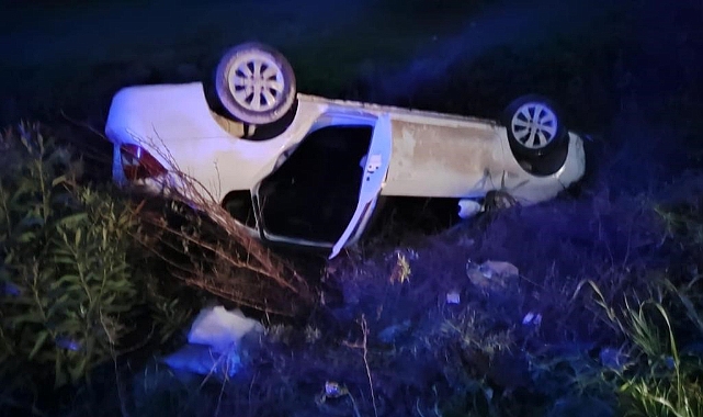 Hatay’da otomobil devrildi: 1 yaralı