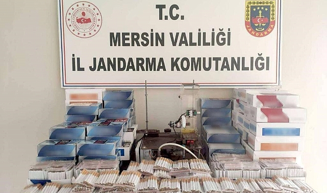Mersin'de 100 bin kaçak makaron ele geçirildi
