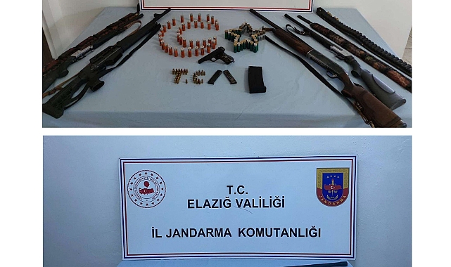 Elazığ 7 adet ruhsatsız silah ele geçirildi