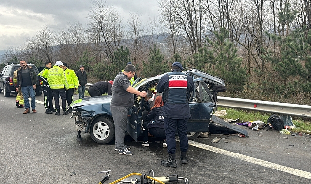 Otoyolda feci kaza: 1 ölü, 2’si ağır 5 yaralı