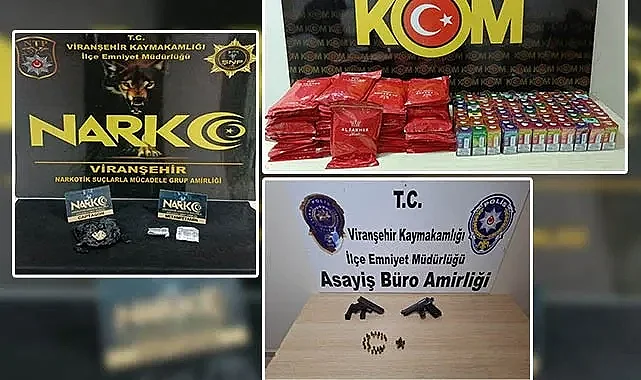Viranşehir'de 18 şahıs yakalandı, 5 ruhsatsız tabanca ele geçirildi