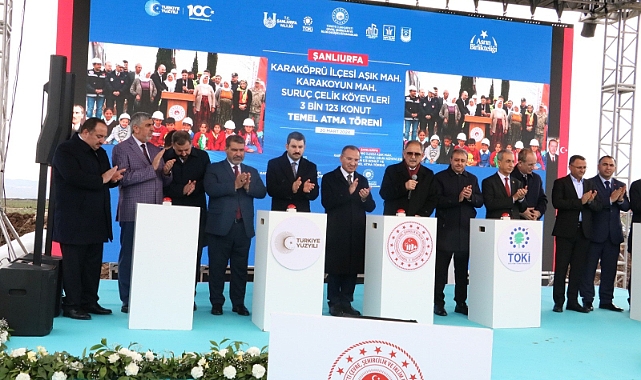 Bakan Özhaseki 3 bin 123 konutun temelini attı