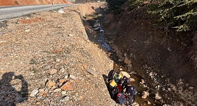 Direksiyon hakimiyetini kaybedince dere yatağına uçtu, 1 yaralı