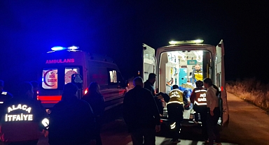 Kontrolden çıkan otomobil dere yatağına devrildi: 3 yaralı