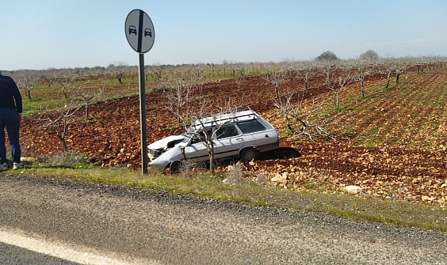 Şanlıurfa'da devrilen otomobilin sürücüsü yaralandı