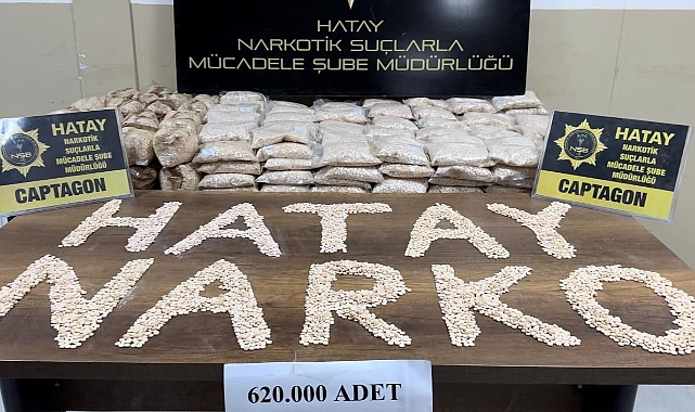 Uyuşturucu tacirlerine büyük darbe: 620 bin adet captagon hap ele geçirildi