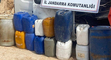 Yakıt tankerinden mazot çalan hırsızlara suçüstü