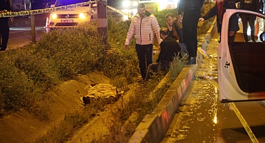 Yolun karşısına geçmek isteyen 2 kişiye otomobil çarptı: 1 ölü