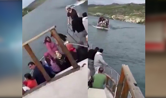 Halfeti'de tekneler kafa kafaya çarpıştı
