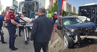 Karaköprü'de iki otomobil çarpıştı! 1 yaralı