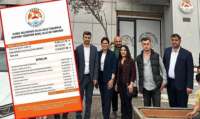 Kayyum yönetiminin borcu belediye binasına asıldı