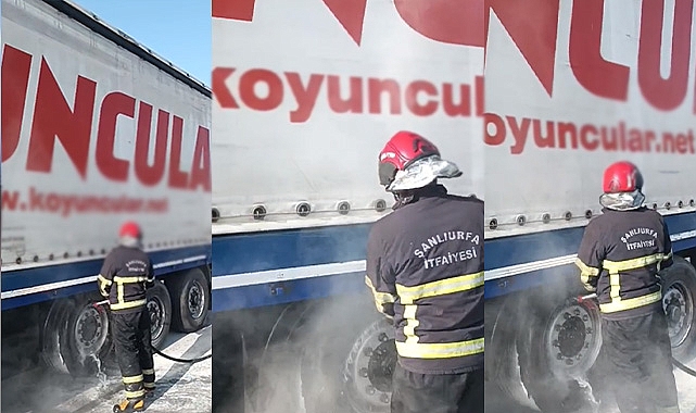 Şanlıurfa'da bir TIR'da yangın